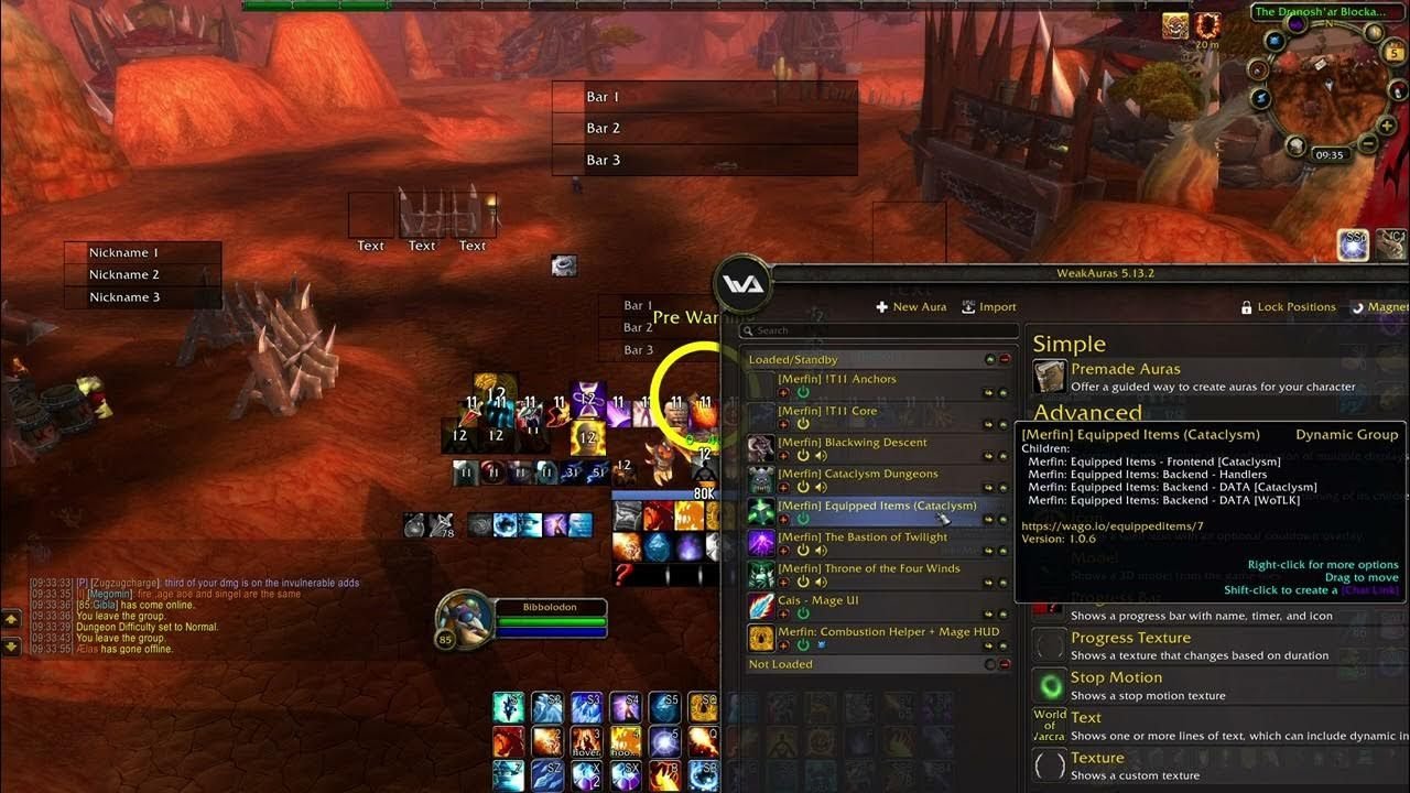 WoW Cata Fire Mage Rotation WeakAura