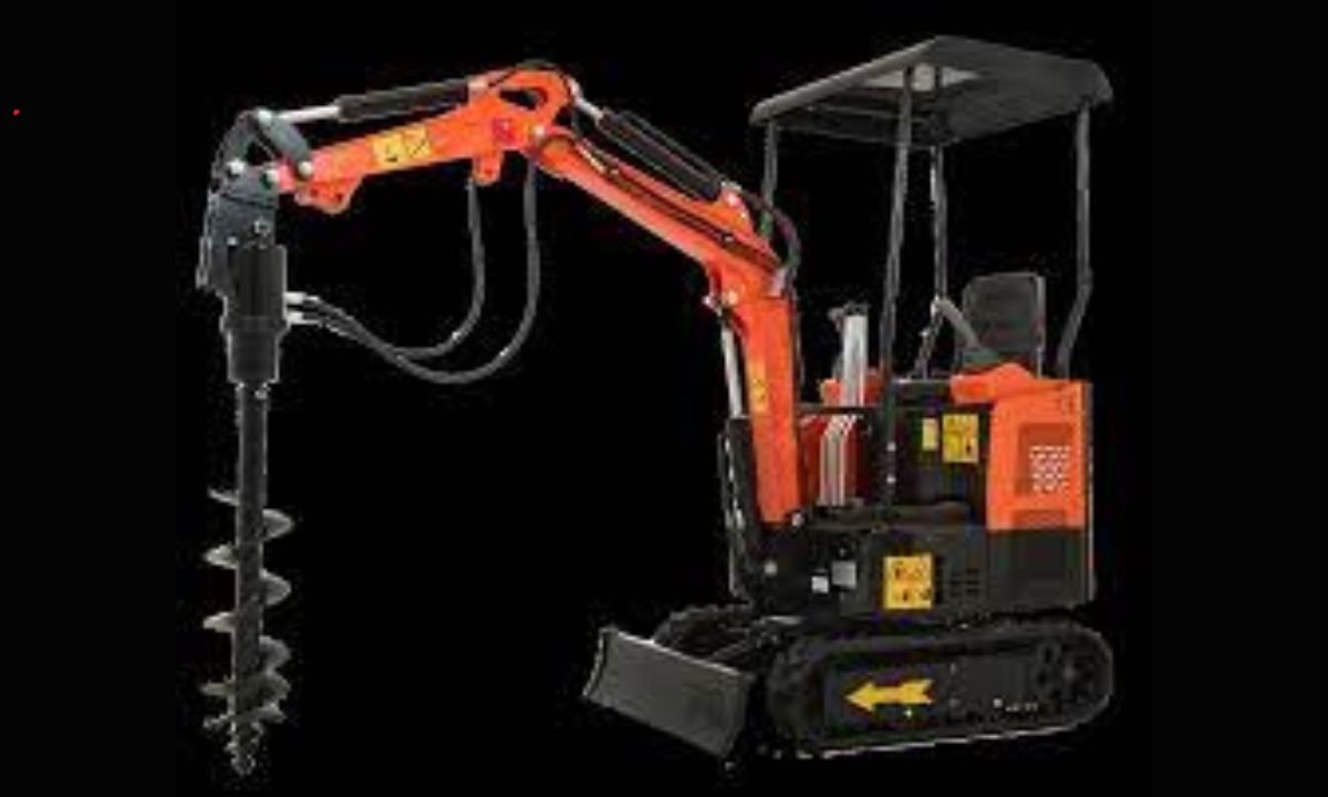 Auger Mini Excavator Operation